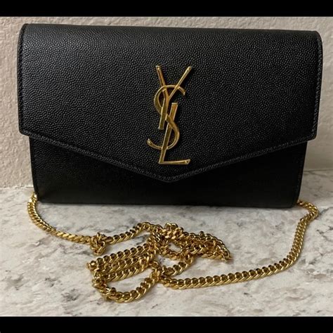 ysl chain wallet small|ysl uptown wallet on chain.